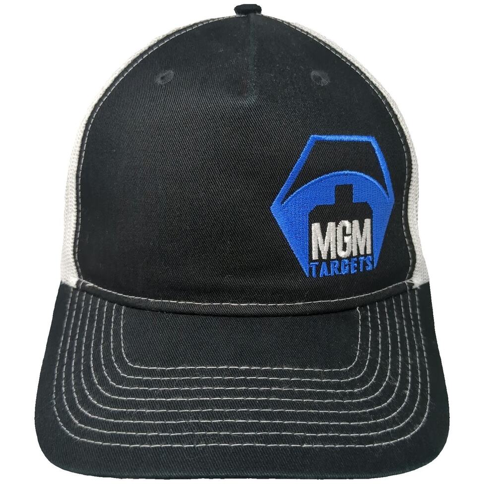 Port Authority MGM Targets Trucker Hat Black One Size Mesh Snapback Embroidered